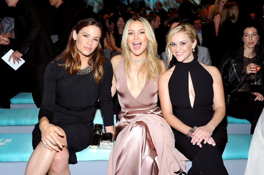 BEVERLY HILLS, CA - OCTOBER 13: (L-R) Actresses Jennifer Garner, Kate Hudson and Reese Witherspoon attend Tiffany & Co.'s unveiling of the newly renovated Beverly Hills store and debut of 2016 Tiffany masterpieces at Tiffany & Co. on October 13, 2016 in Beverly Hills, California. (Photo by Donato Sardella/Getty Images for Tiffany & Co.)