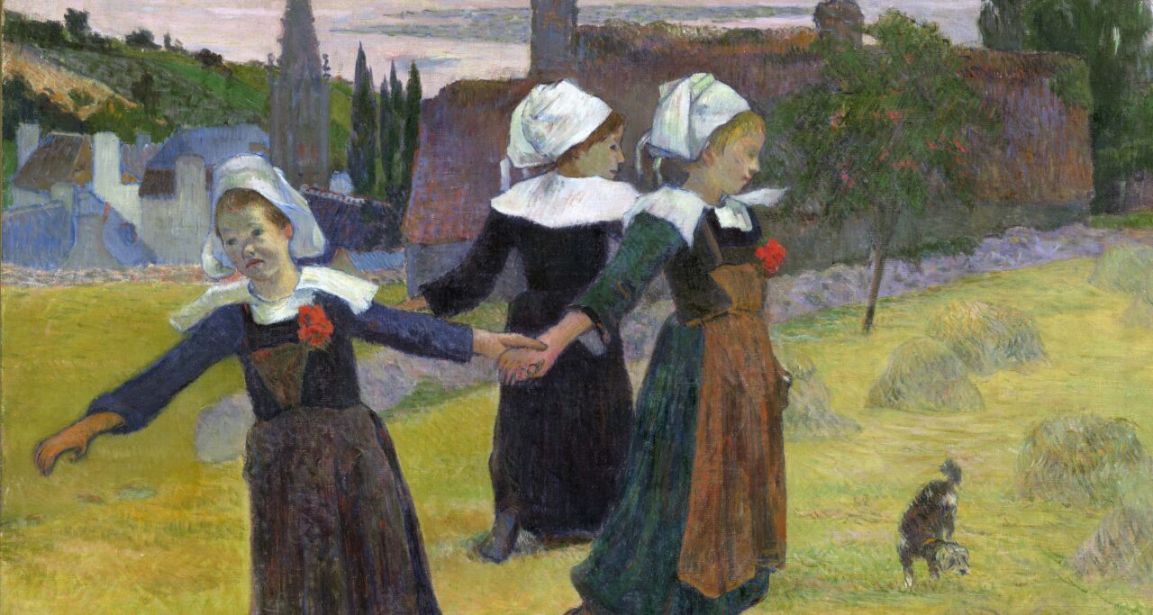 Breton Girls Dancing - Pont-Aven 1888, particolare.