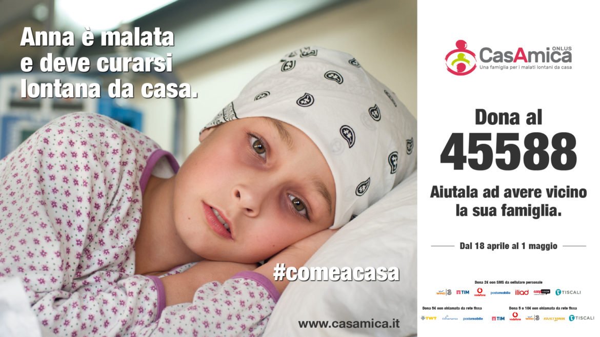 CasAmica onlus lancia la campagna sms solidale #ComeACasa
