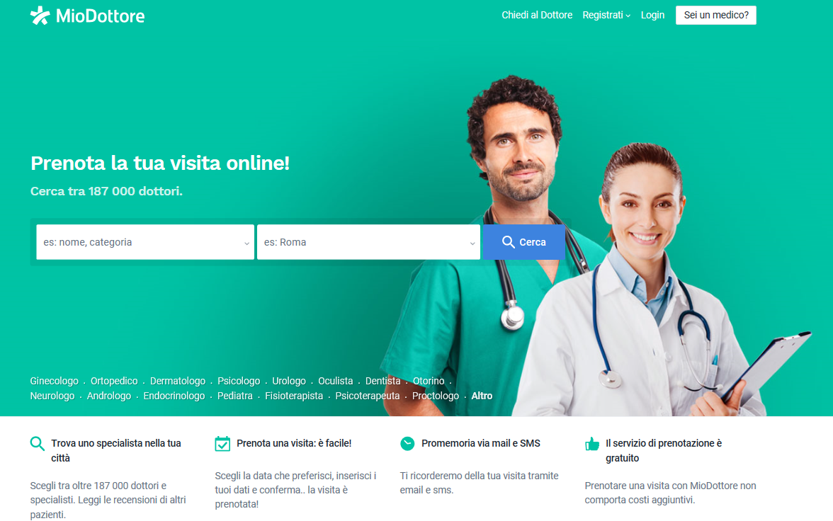 MioDottore Solidale: per tutto il mese di maggio prime visite specialistiche alimentari gratuite.