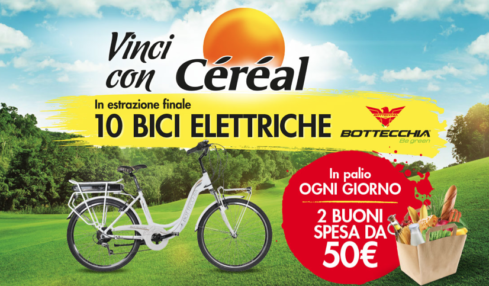 Concorso “Vinci con Céréal”, per vincere buoni spesa giornalieri e bici elettriche Bottecchia