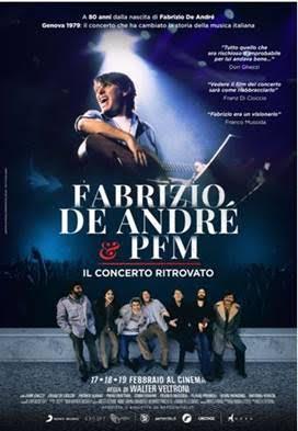Il docu-film Fabrizio De André e PFM. Il concerto ritrovato” al cinema