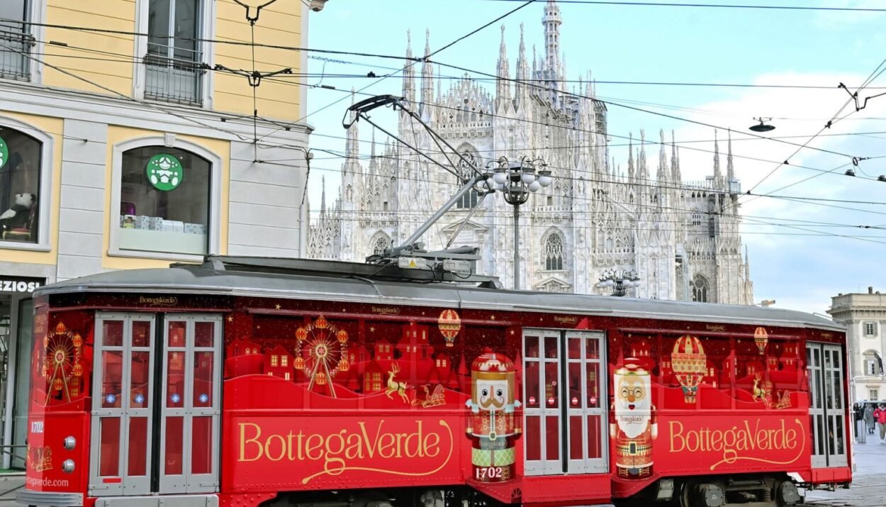 Bottega Verde: il tram di Natale per bellezza e regali a Milano