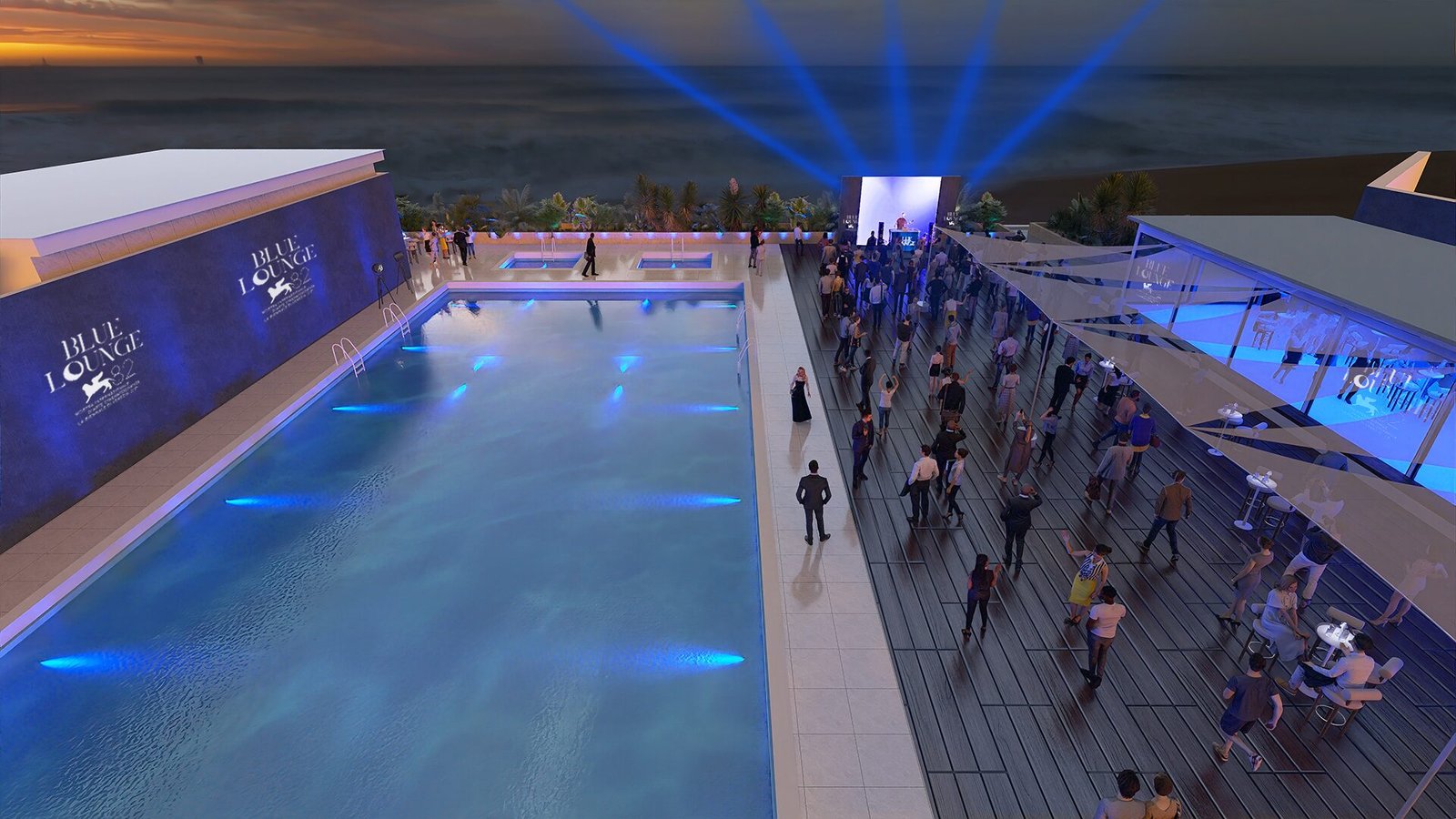 Blue Luonge, il nuovo spazio eventi al Lido di Venezia durante il Festival di Venezia