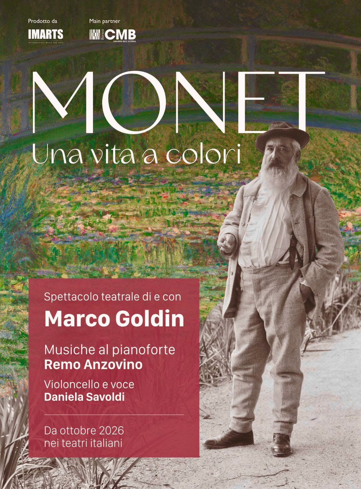 Monet: in scena uno spettacolo teatrale da ottobre 2026