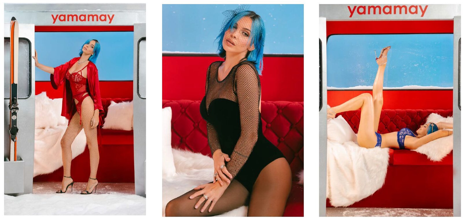 Rose Villain per la campagna di Natale 2025 di Yamamay