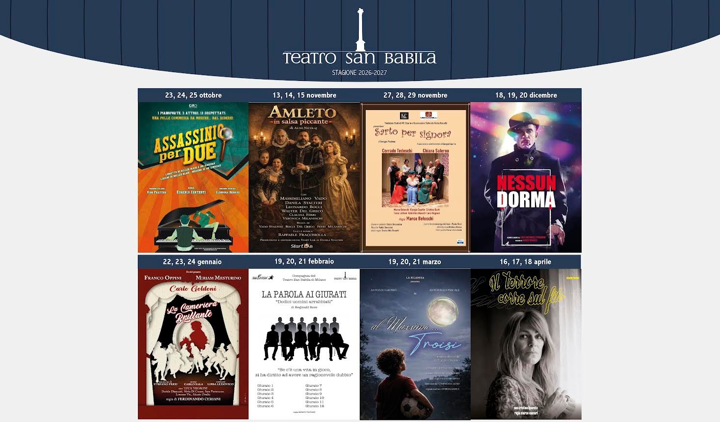 Teatro San Babila: la stagione 2026/27 spazia tra generi diversi