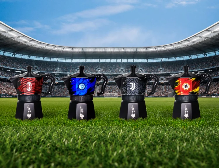 Bialetti Moka Express calcio: Inter, Juventus, Milan e Roma